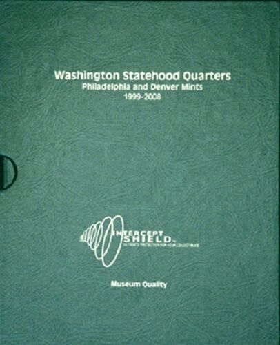 US Coin Album 50 Washington Statehood Quarters P&D 1999-2008 Quality + Slipcase