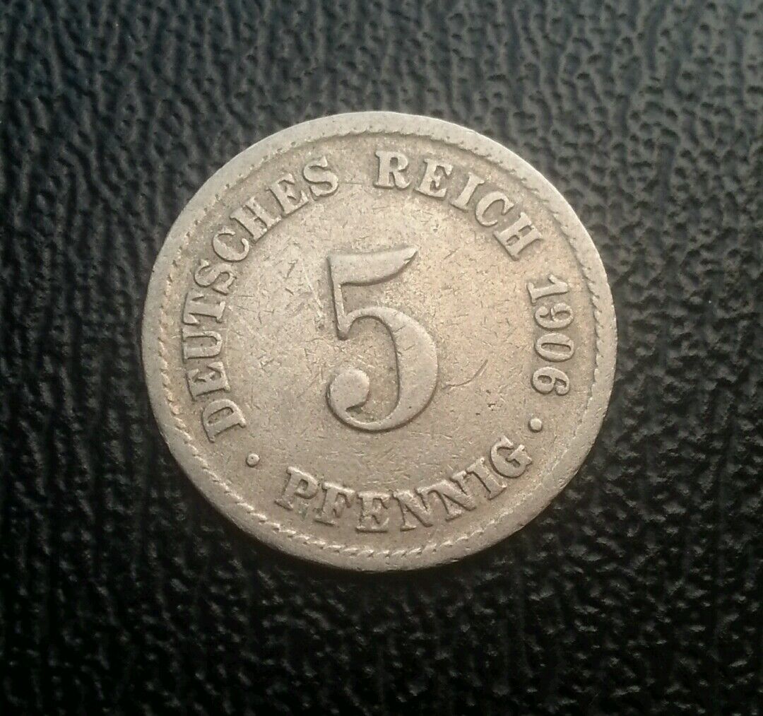 Germany  1906  5 pfenning Deutsche coin  .world coin. 