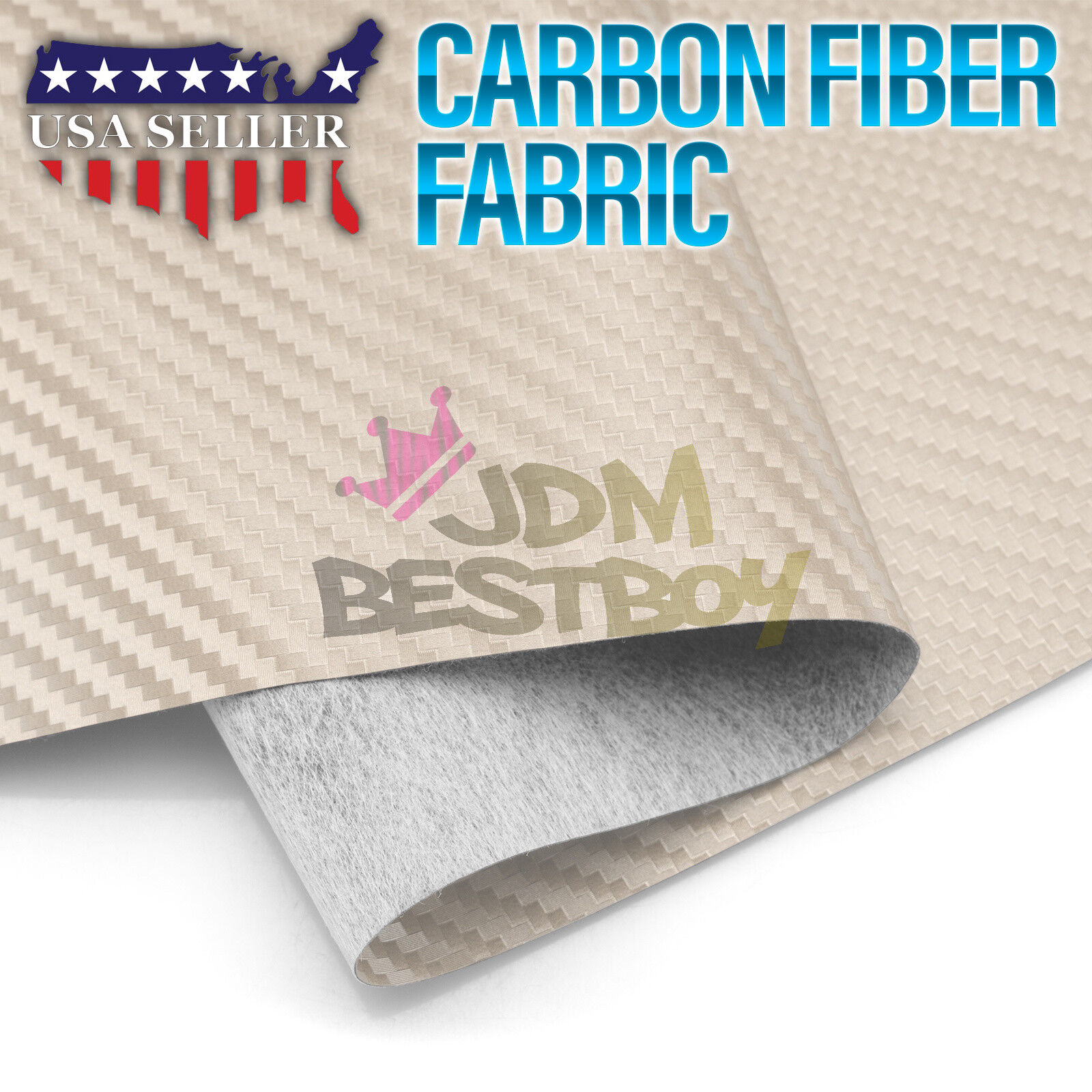 White Carbon Fiber Fabric Cloth Marine Vinyl 54\