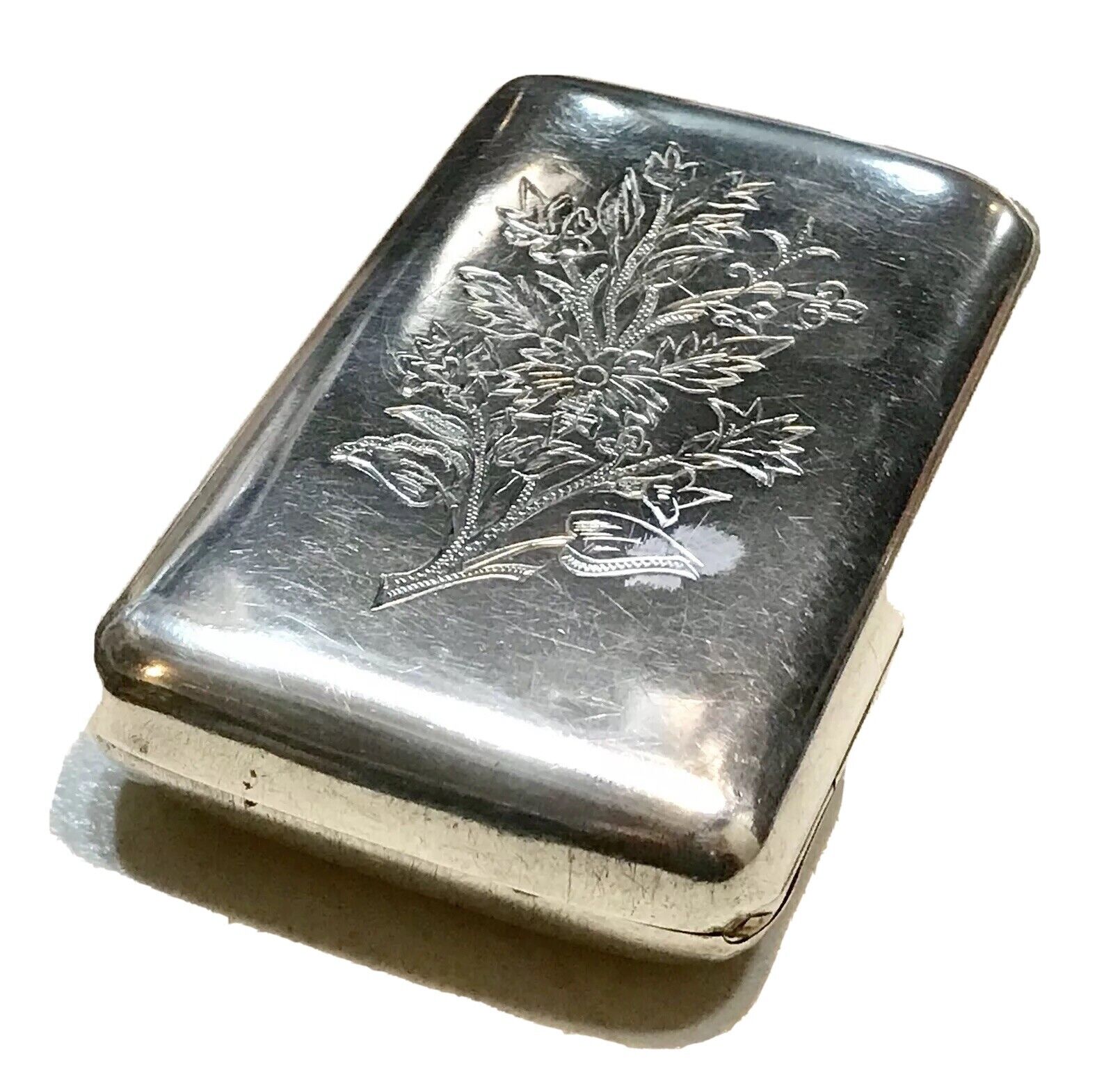 Antique Vintage 1894 Russian Imperial Silver 84 Hallmarked Cigarette Card Case