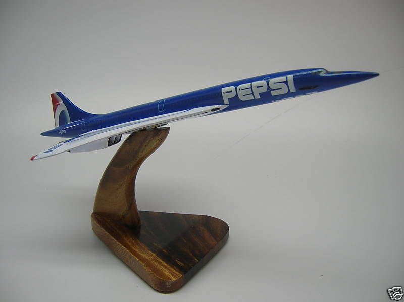 Concorde Pepsi Cola SST Airplane Desktop Wood Model Regular 