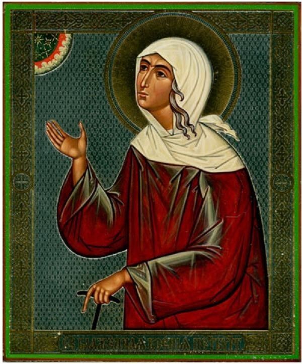 Blessed Xenia of St Petersburg Russian Orthodox Wood Icon 8 1/4\