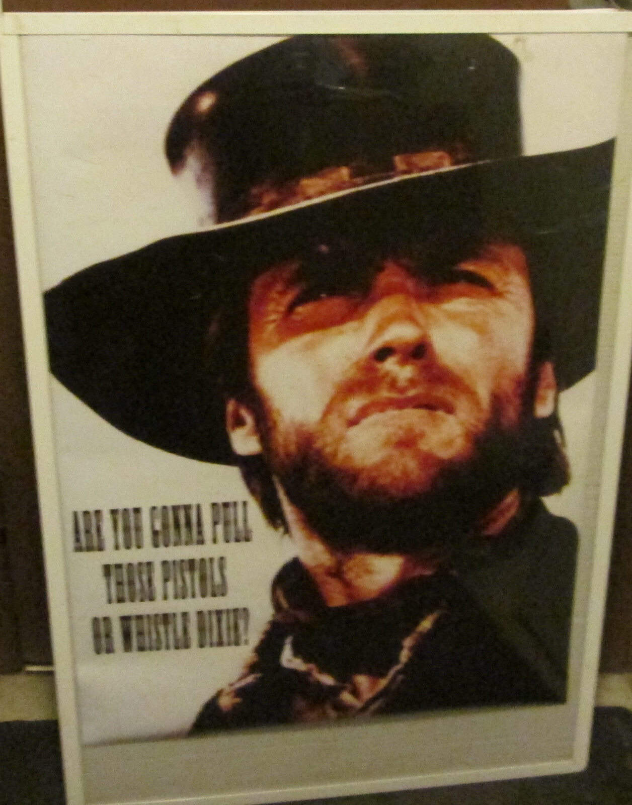 CLINT EASTWOOD POSTER  SPECTACULAR NEW VINTAGE RARE OOPS SPAGHETTI  WESTERN GUNS
