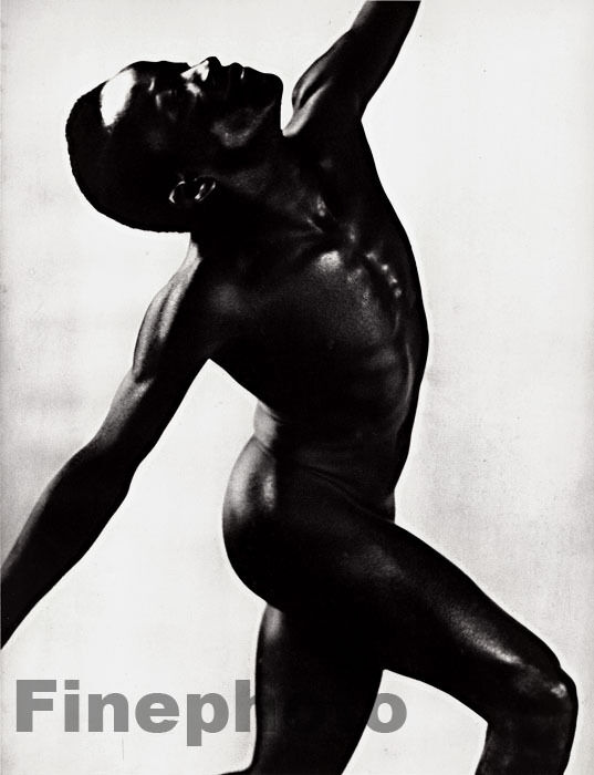 1933 Original Black Male Nude By SASHA STONE Ethnic Negro Man Photo Gravure Art