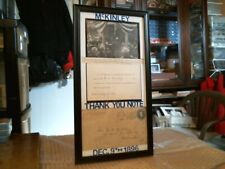 WILLIAM McKINLEY ORIGINAL VERY RARE FRAMED 1896 THANK YOU NOTE ON HIS NOMINATION picture