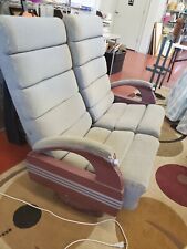 1950s Railroad Seat, Train Seat, Vintage, Cast Aluminum, Needs reupholstered picture