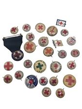 VTG Red Cross Pin Badge Blood Donor X-Ray Lot 1931 X-Ray Pinback 2nd War Fund picture