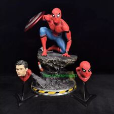 Captain America 3 Figure Spider Man w/ Shield 1/4 Statue Model Birthday Gift Toy picture