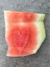 Red Watermelon skin natural beautiful heart shape image picture