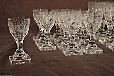 Rare set 34 antique Georgian crystal wine glasses quality engraved Empire 1800’s picture