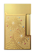 S.T. Dupont Gold Firework Line 2 Perfect Ping Haute Lighter, C16450, New In Box picture