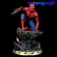Captain America 3 Figure 1/4 Spider Man w/ Shield Statue Model Birthday Toy Gift picture