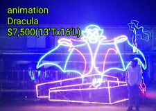 HUGE COMMERCIAL DRACULA HALLOWEEN LIGHT SCULPTURE DISPLAY,CHRISTMAS,DECORATION picture
