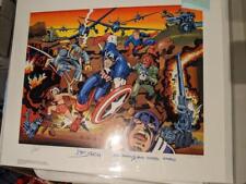 Fiftieth Birthday Commemorative Captain America by Jack Kirby  Signed by Jack Ki picture