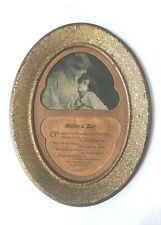 Vintage 1929 Mother's Day Card Wall Plaque Signed and Dated w Poem picture