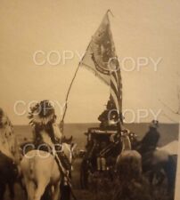 c1900 Crow Chief And More With US Presentation Flag POSSIBLE LEWIS & CLARK picture