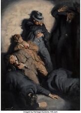 1929 E. F. WARD ST. VALENTINES DAY MASSACRE OIL PAINTING ILLUSTRATION ART picture