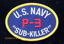 P-3 ORION SUB KILLER US NAVY HAT PATCH P 3 VP ANTI-SUBMARINE PIN UP MAD BOOM NAS picture