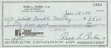 ROSA PARKS Autographed Inscribed Signed Check Document Civil Rights NAACP picture