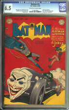 BATMAN #52 CGC 6.5 OW/WH PAGES // JOKER COVER/STORY 1949 picture