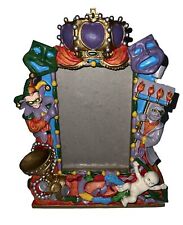 Mardi Gras ~Resin ~Picture Frame. Interesting & Signed Uniquely Collectible picture