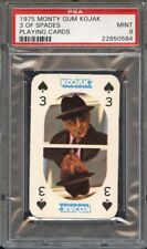 ^ 1975 MONTY GUM KOJAK PLAYING CARDS 3 OF SPADES PSA MINT 9 Population 2 NS picture