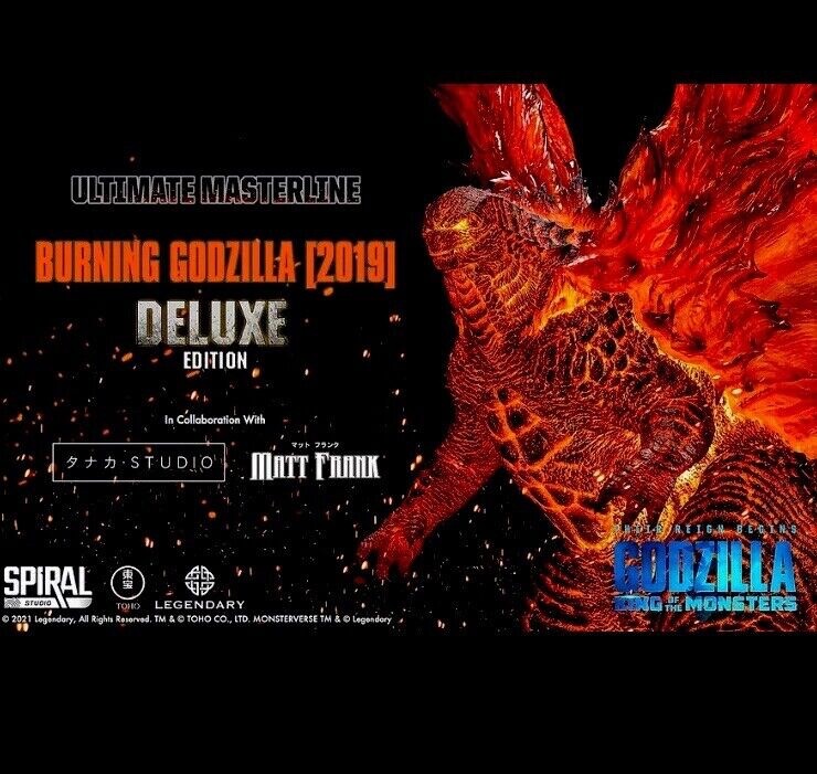 Spiral Studio 2019 Burning GODZILLA (Deluxe Edition) Light Up Feature NEW MISB