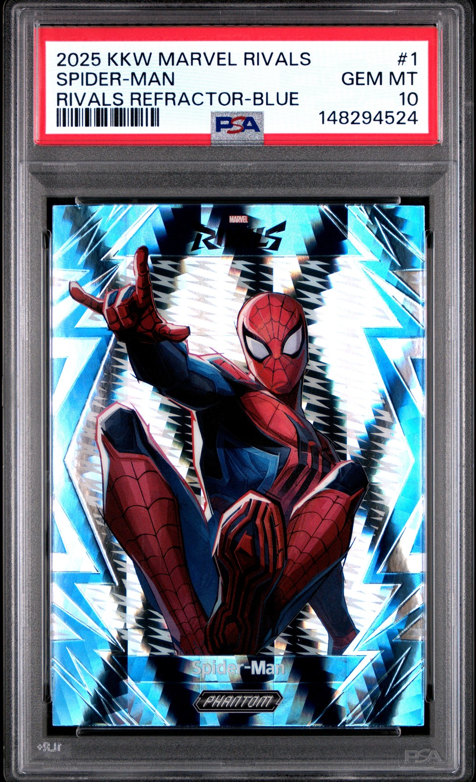 2025 KAKAWOW PHANTOM MARVEL RIVALS #1 SPIDER-MAN 121/175 PSA 10 2025 KAKAWOW PHANTOM MARVEL RIVALS #1 SPIDER-MAN 121/175 PSA 10