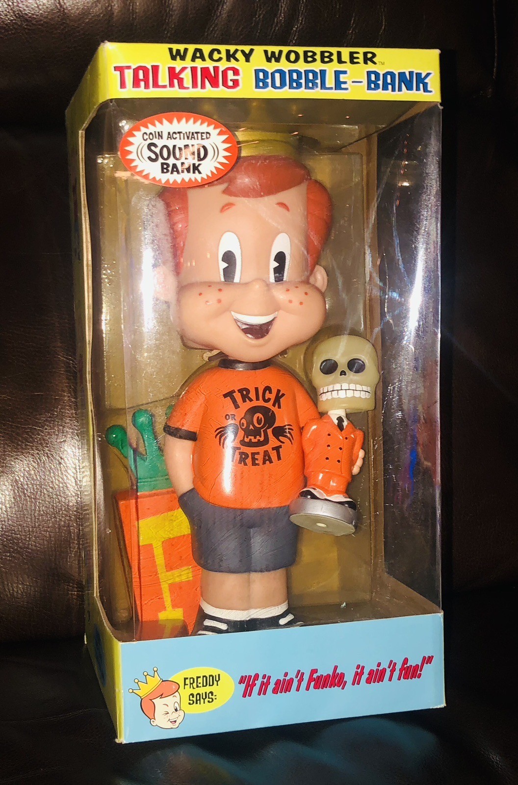 FUNKO FREDDY HALLOWEEN TRICK OR TREAT 50 PIECE 12” WACKY WOBBLER BANK Pop GRAIL FUNKO FREDDY HALLOWEEN TRICK OR TREAT 50 PIECE 12” WACKY WOBBLER BANK Pop GRAIL
