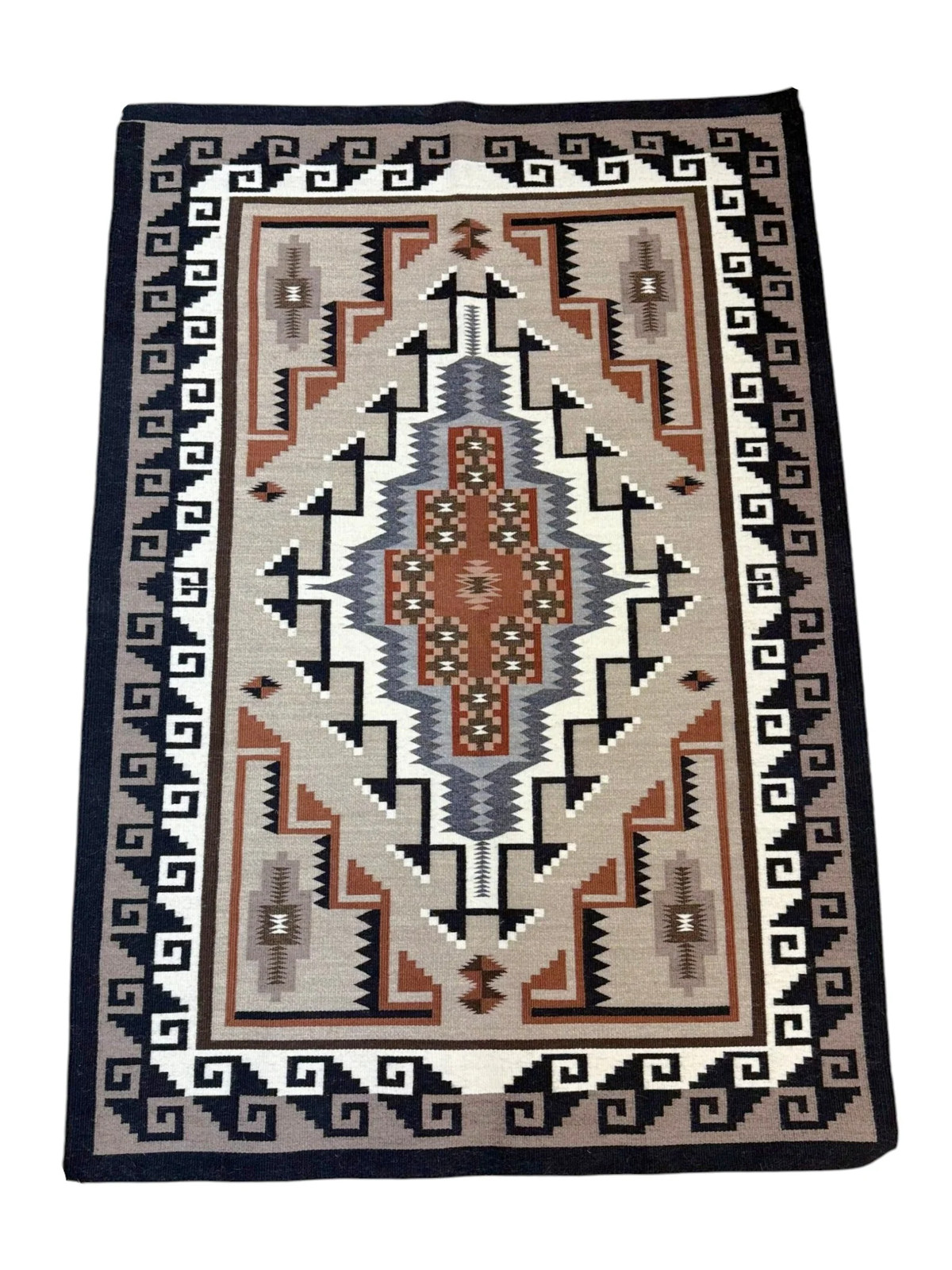 Margie Elwood, Rug, Two Grey Hills, Navajo, 45