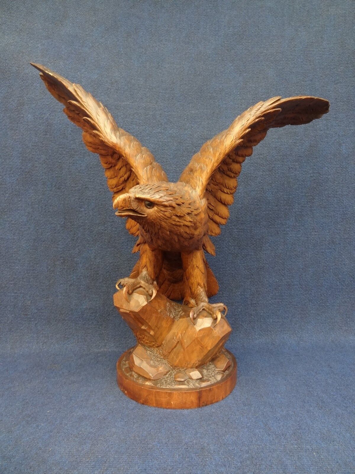 Black Forest Eagle spread wings, large statue nearly 25\