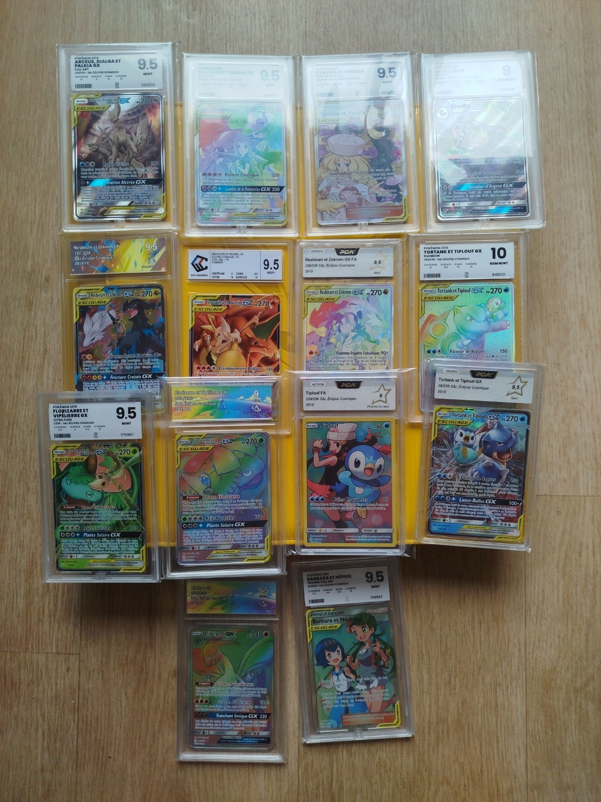 Pokemon Cosmic Eclipse FR - Master Set ~70% With 14 Graded Cards PCA PG CCC Pokemon Cosmic Eclipse FR - Master Set ~70% With 14 Graded Cards PCA PG CCC