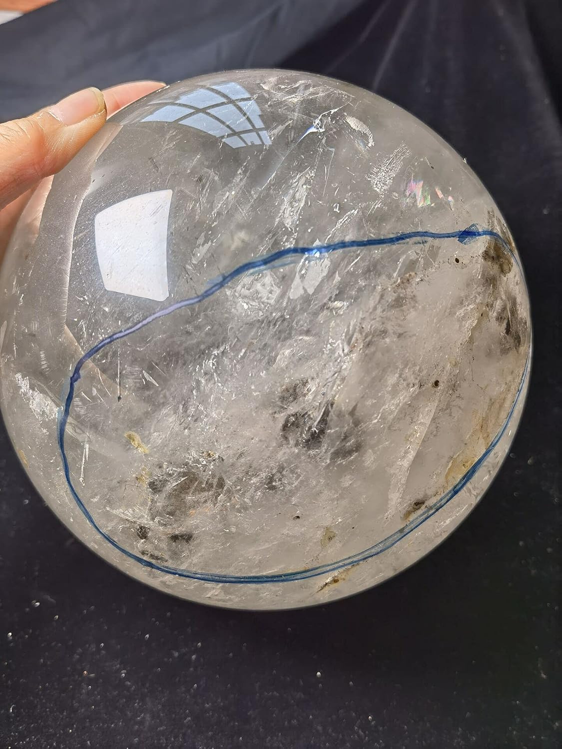 PEKMAR Real Tibet High Altitude Natural Clear Crystal Quartz Ball Sphere Orb Gem PEKMAR Real Tibet High Altitude Natural Clear Crystal Quartz Ball Sphere Orb Gem