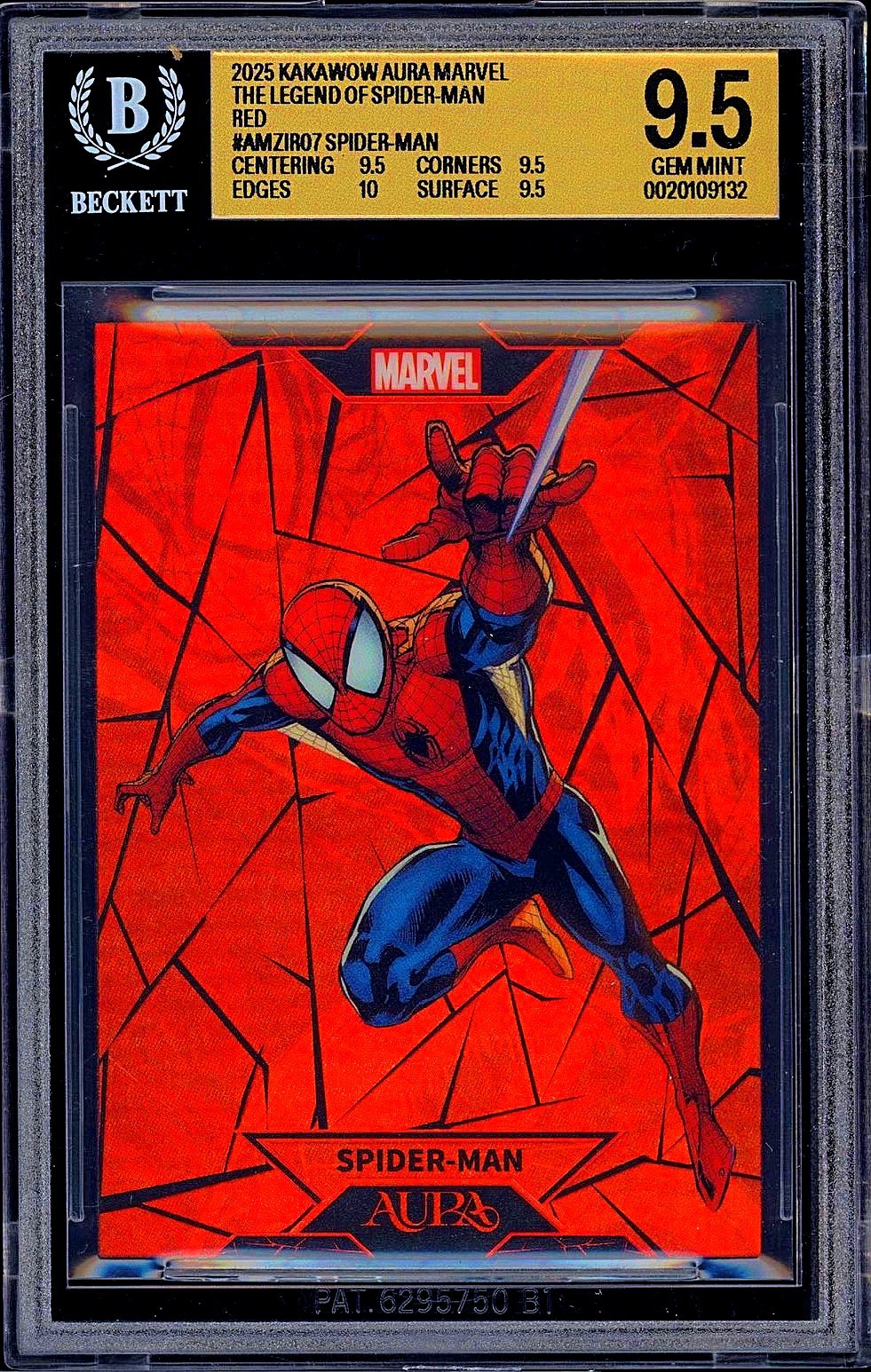 2025 Marvel Kakawow Aura Refractor Legend SPIDER-MAN Red Numbered #d /3 BGS 9.5 2025 Marvel Kakawow Aura Refractor Legend SPIDER-MAN Red Numbered #d /3 BGS 9.5