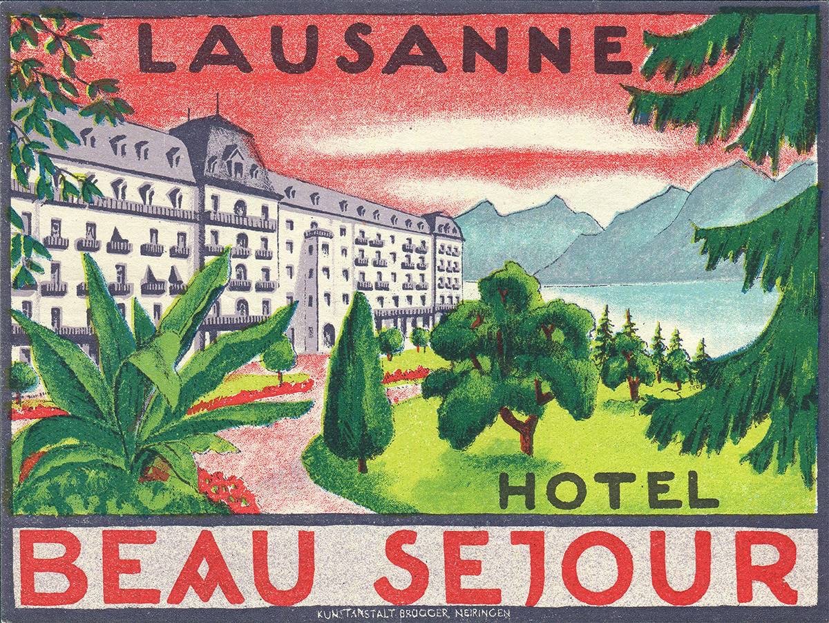 POSTER POSTER LAUSANNE HOTEL BEAU SEJOUR