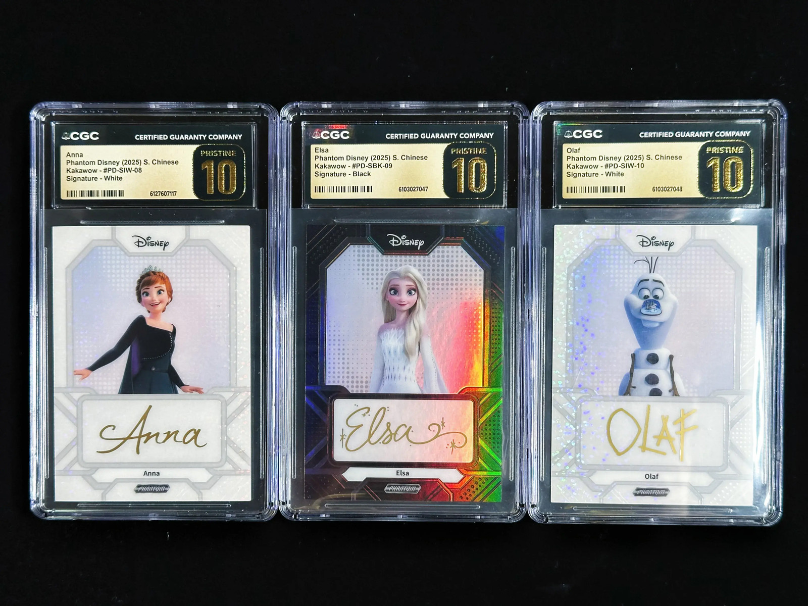 2025 Kakawow Phantom Disney Signature Anna Elsa 1/1 CGC Pristine 10 Lot*3 YI16 2025 Kakawow Phantom Disney Signature Anna Elsa 1/1 CGC Pristine 10 Lot*3 YI16