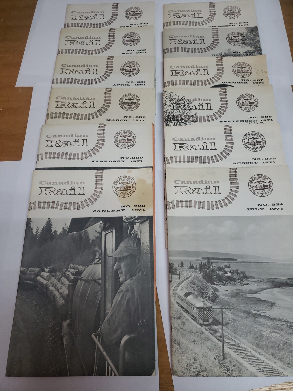 Canadian Rail Magazine 1971 12 issues (complete year) 1971 Canadian Rail Magazine 1971 12 issues (complete year) 1971