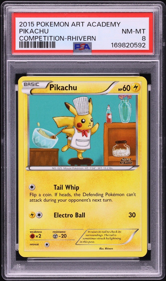 2015 Pokemon Rhivern Pikachu Art Academy Competition Prize PSA 8 NM-MT 2015 Pokemon Rhivern Pikachu Art Academy Competition Prize PSA 8 NM-MT