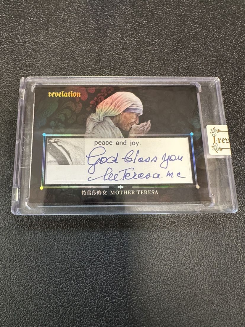 Mother Teresa Auto Inscription 2025 Eternal 1/1 History Relic autograph A349
