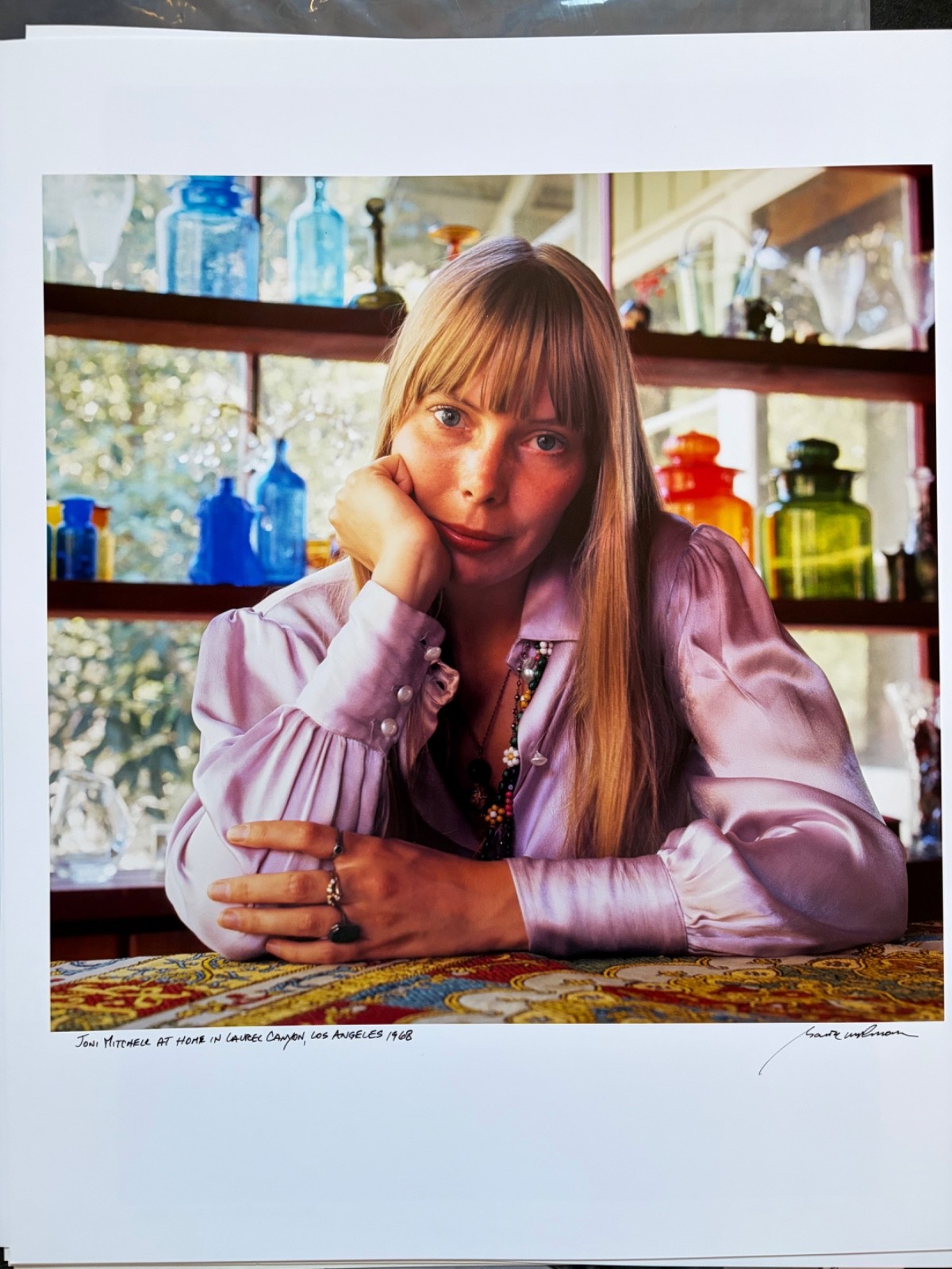 Baron Wolman Signed Joni Mitchell 16 x 20 photo print 1968 Laurel Canyon Baron Wolman Signed Joni Mitchell 16 x 20 photo print 1968 Laurel Canyon