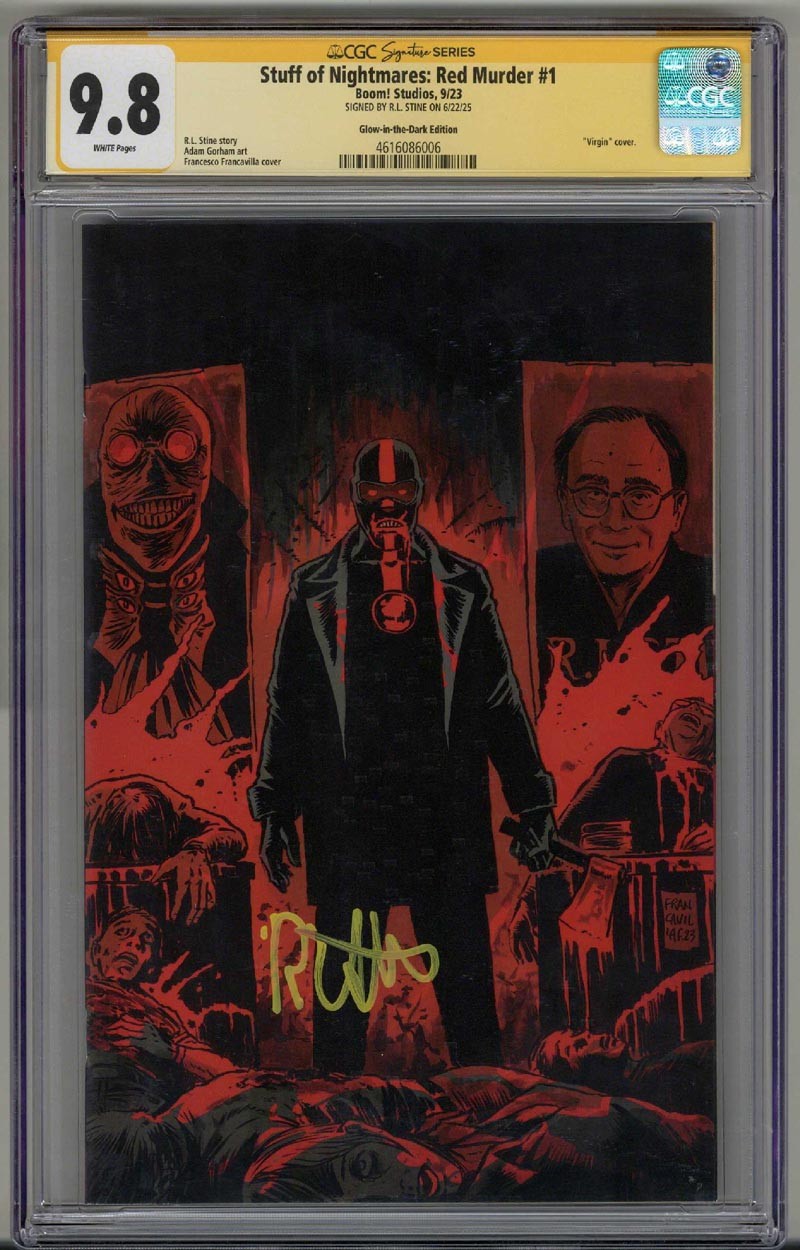 STUFF OF NIGHTMARES: RED MURDER #1 CGC 9.8 SS SIGNED R.L. STINE VIRGIN LOW POP 1