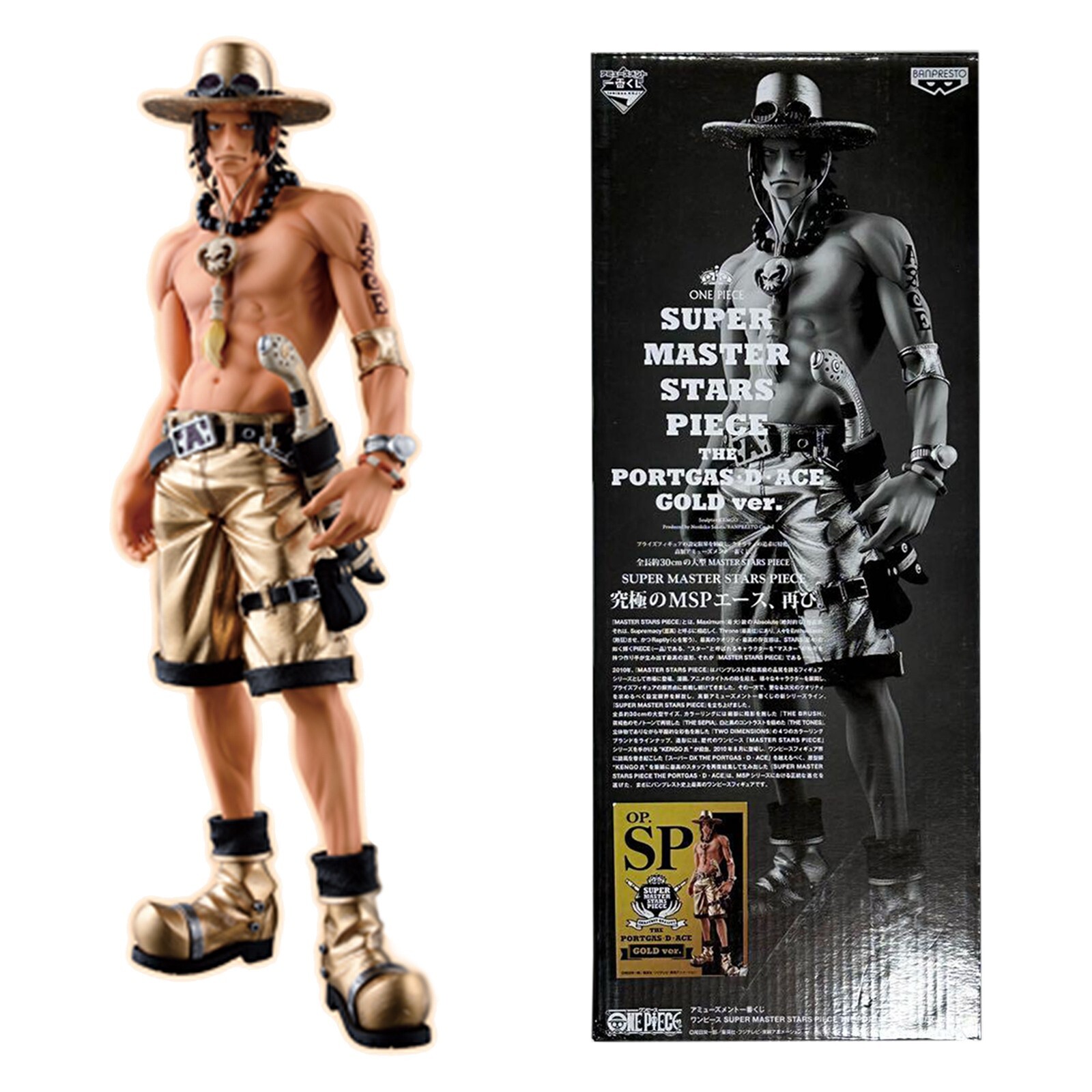 Ichiban Kuji ONE PIECE SUPER MASTER STARS PIECE PORTGAS D. ACE SP GOLD ver. New