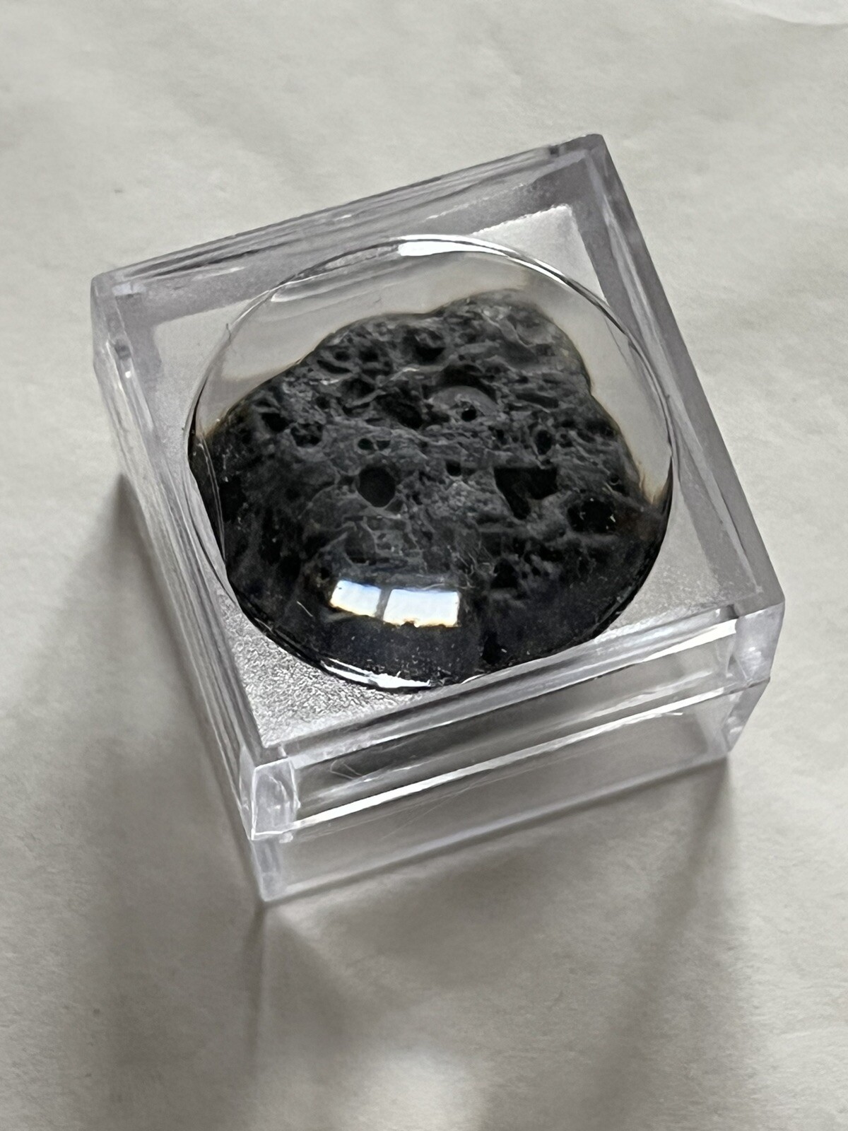 Moon Rock with magnifying small display case extremely rare with provenance Moon Rock with magnifying small display case extremely rare with provenance