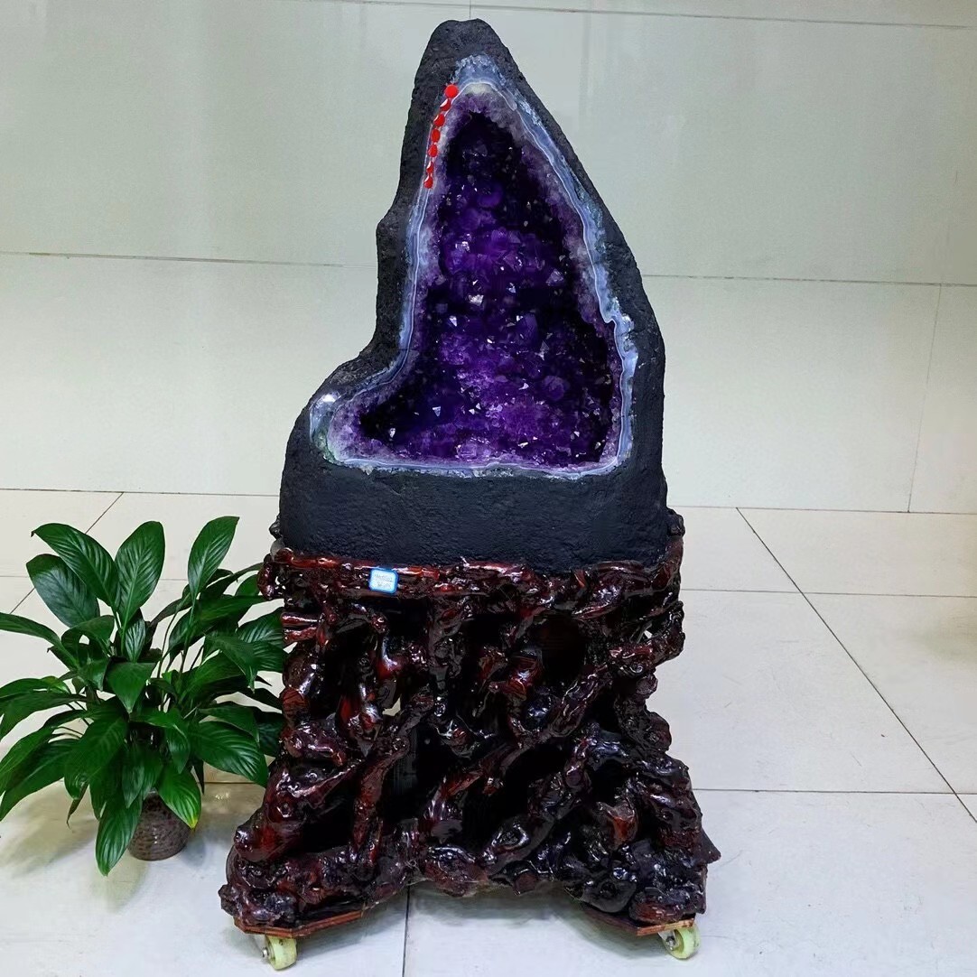 189.2LB TOP Natural Amethyst geode quartz crystal Furnishing articles+stand 189.2LB TOP Natural Amethyst geode quartz crystal Furnishing articles+stand