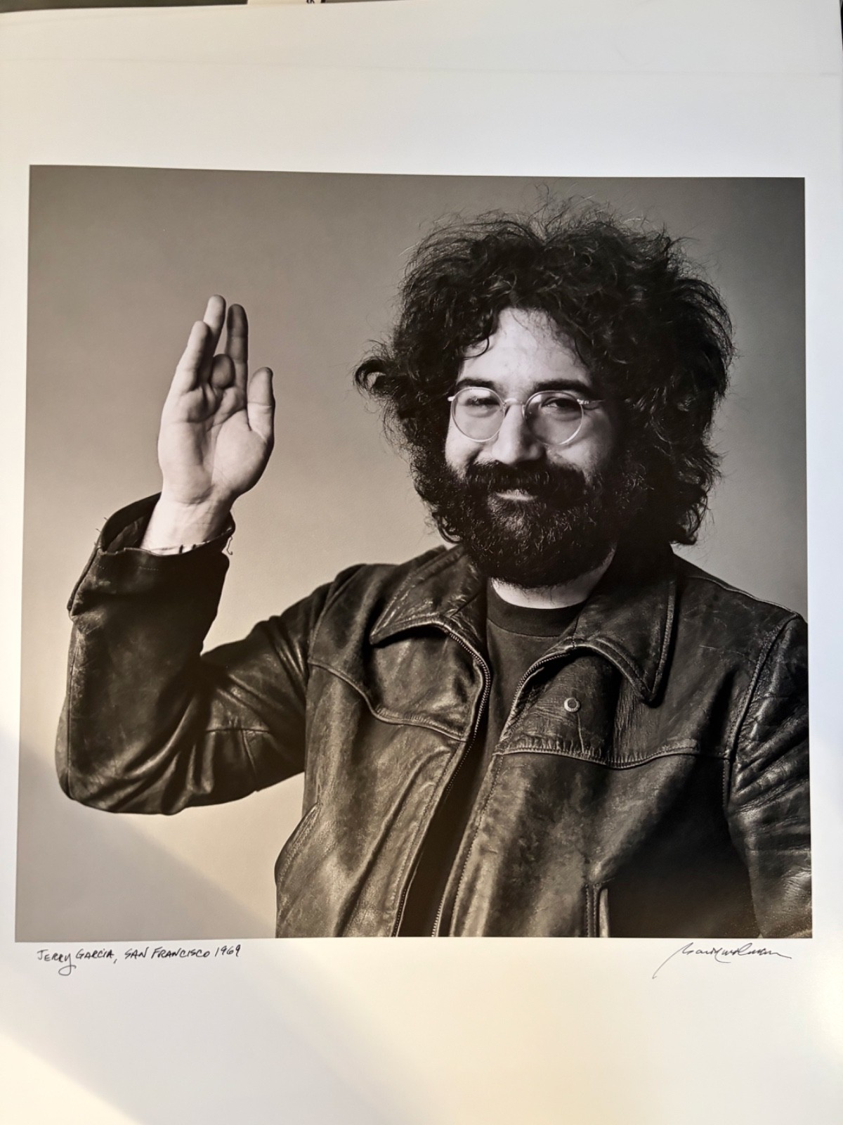 Baron Wolman Signed Jerry Garcia 16 x 20 photo print 1969 Grateful Dead Baron Wolman Signed Jerry Garcia 16 x 20 photo print 1969 Grateful Dead