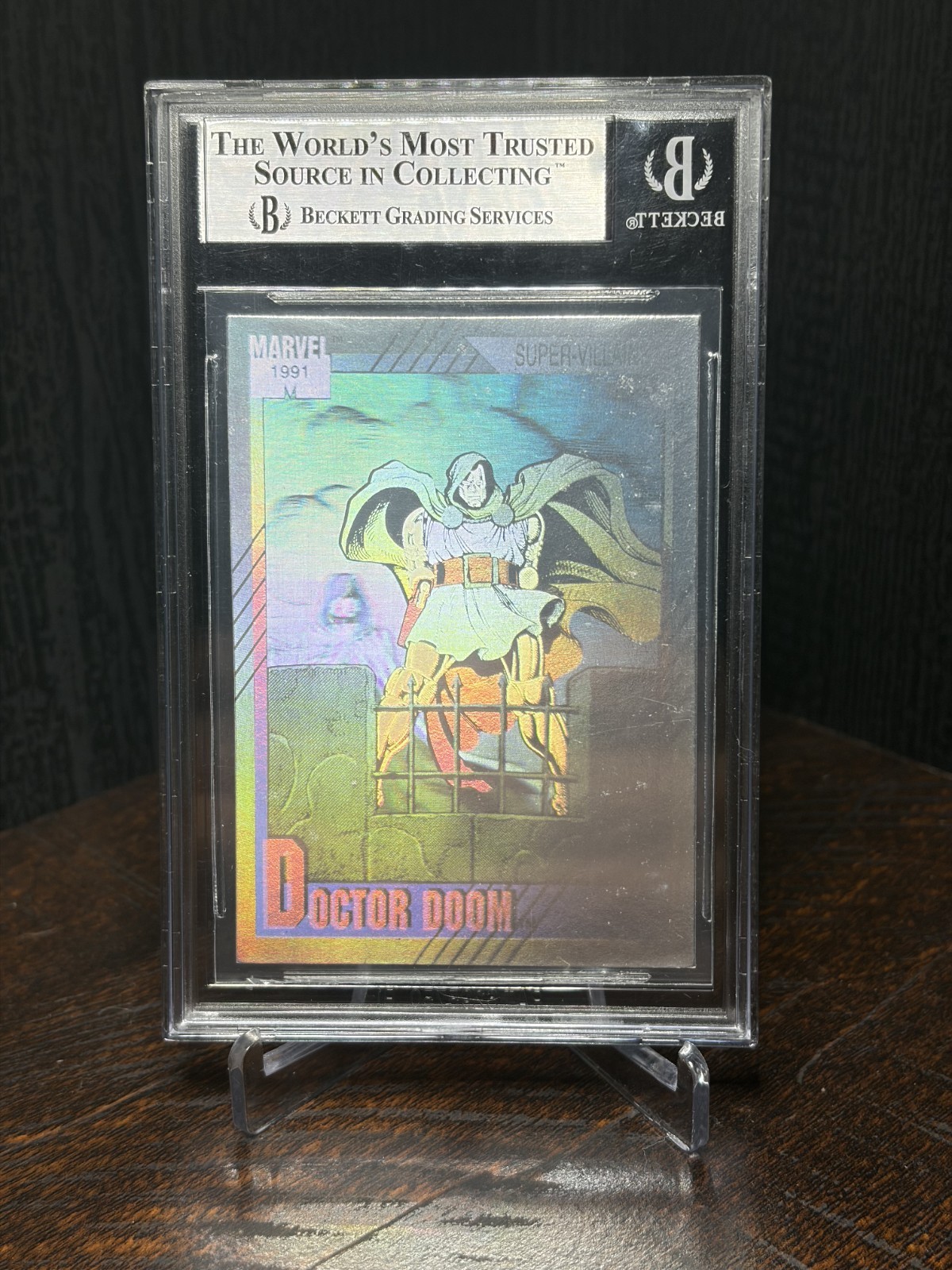 1991 Marvel Universe - Doctor Doom H4 Hologram🔥 Stan Lee Autograph BGS 🔥 1991 Marvel Universe - Doctor Doom H4 Hologram🔥 Stan Lee Autograph BGS 🔥