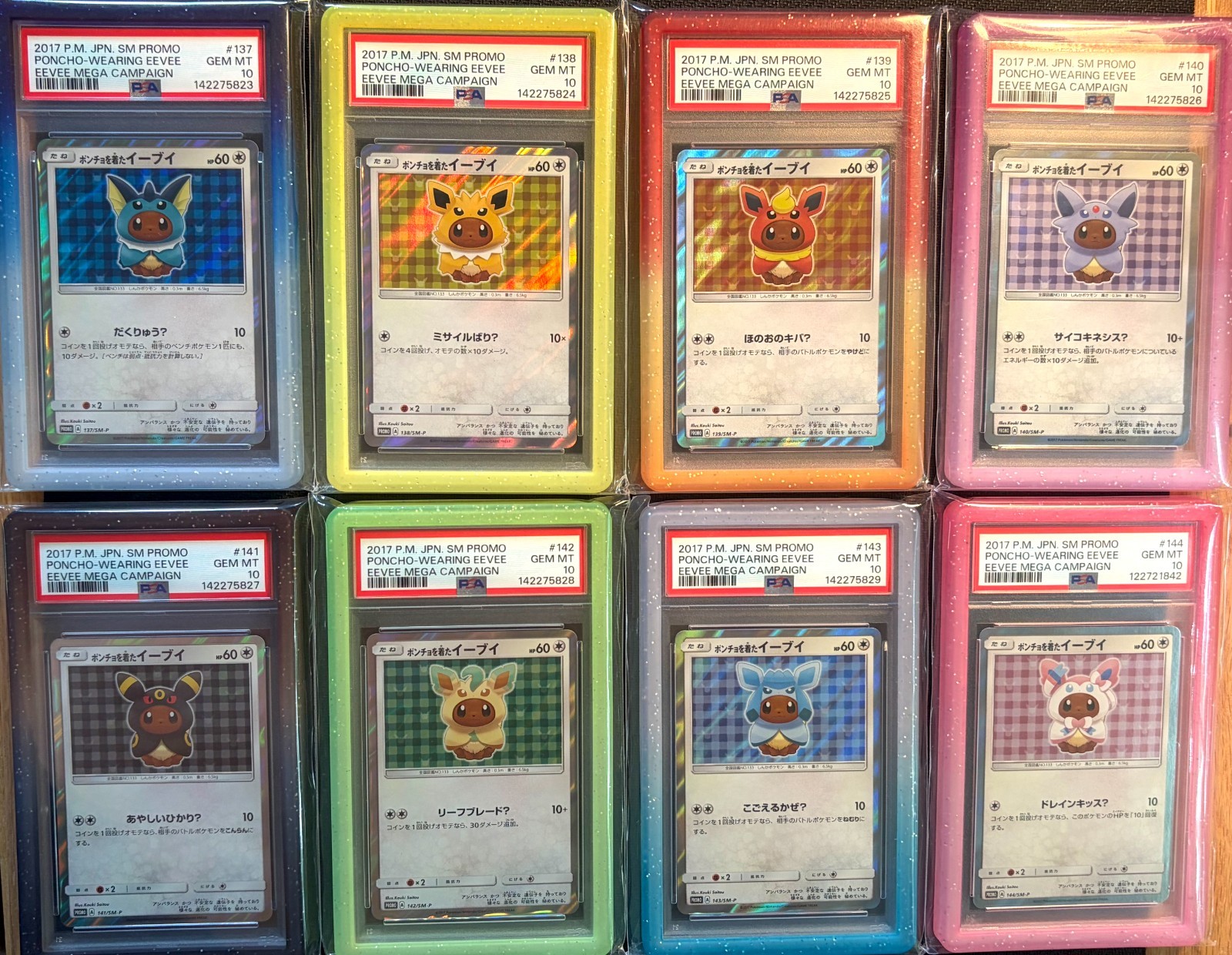 2017 POKEMON JAPANESE SM PROMO EEVEE PONCHO-WEARING EEVEE PSA 10 FULL SET 2017 POKEMON JAPANESE SM PROMO EEVEE PONCHO-WEARING EEVEE PSA 10 FULL SET
