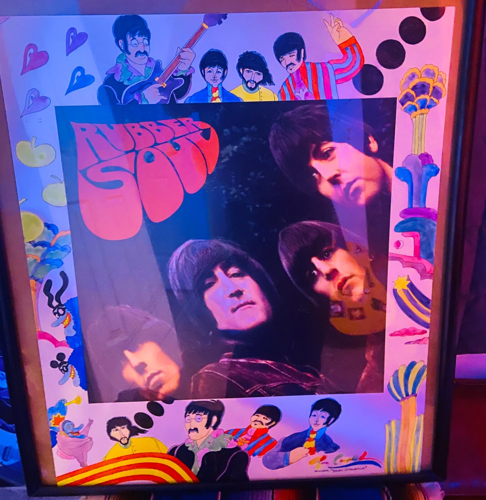 Ron Campbell one of a kind Art The Beatles Rubber Soul Original Ron Campbell one of a kind Art The Beatles Rubber Soul Original
