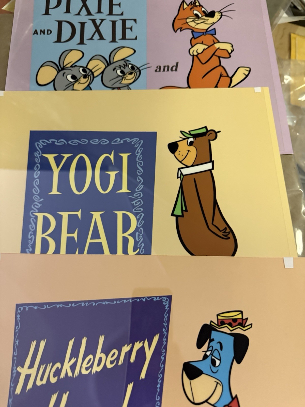 Hanna Barbera Signed The Huckleberry Hound Show. Yogi, Mr Jinks Hanna Barbera Signed The Huckleberry Hound Show. Yogi, Mr Jinks