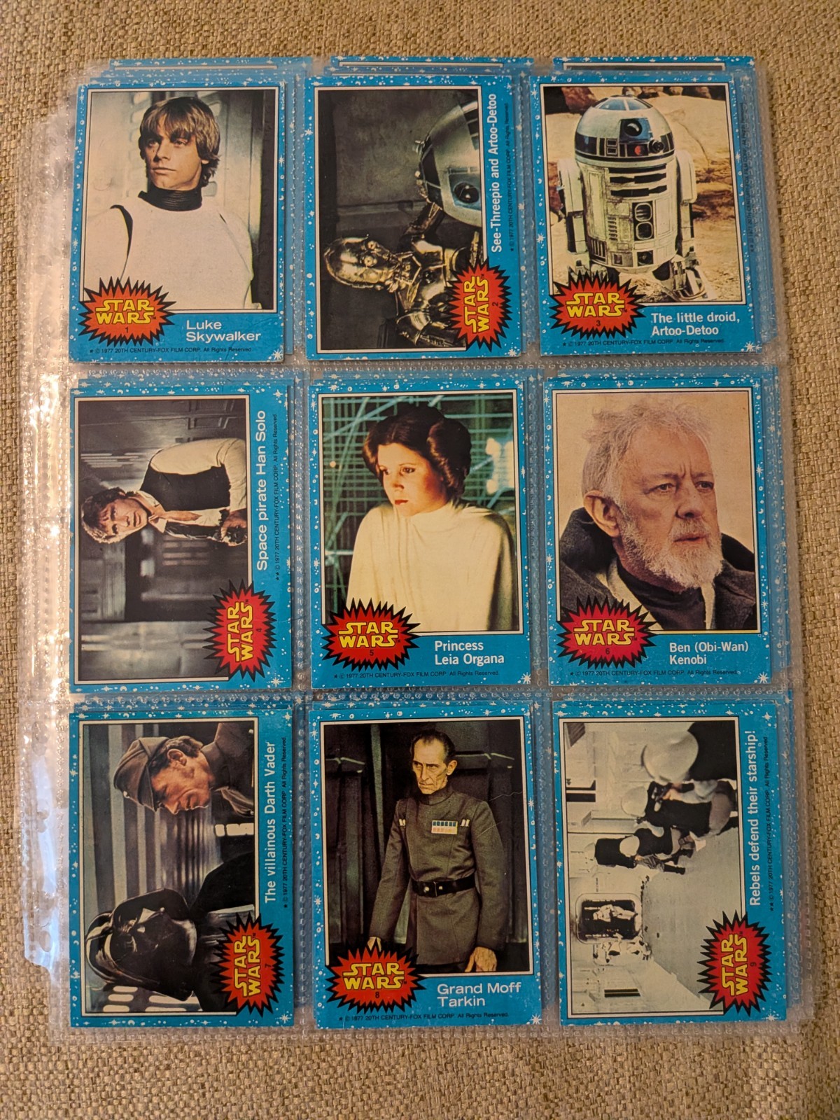 1977 Topps STAR WARS -Complete Set (330) + Sticker Set (55) -Full Series 1-5